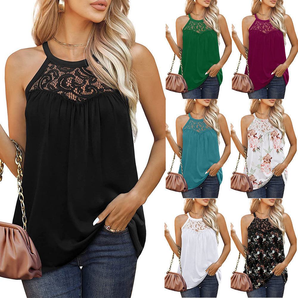 💖2024's latest women's tank top: loose-fit summer lace camisole, sleeveless shirt—amazing deal!